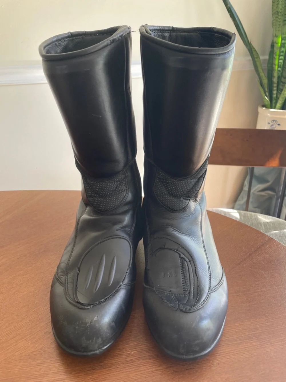 BMW Black Leather Motorcycle Boots Vintage Size 10.5 or Size 11